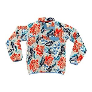 SOLD | Patagonia Synchilla Fleece Floral Pullover Snap Close